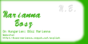 marianna bosz business card